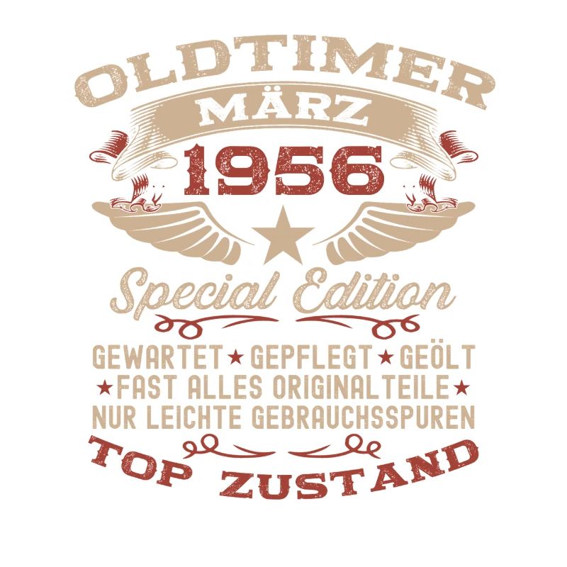 70. Geburtstag Geschenk Mann Oldtimer März 1956