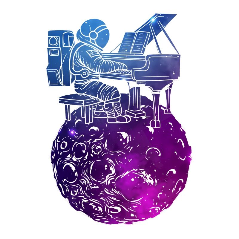 Galactic pianist on planet