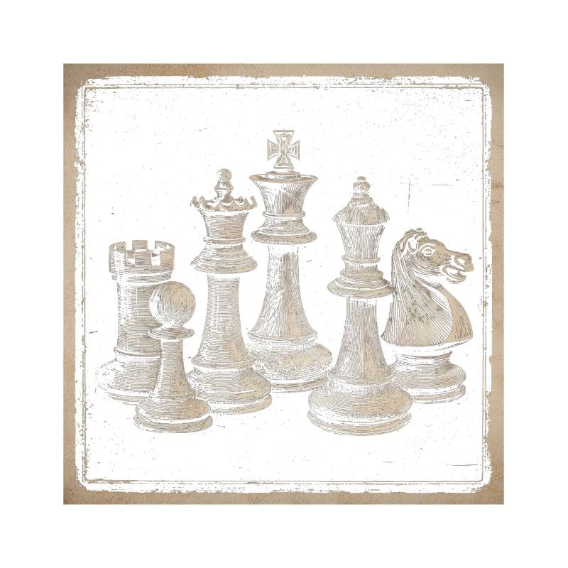 Conception vintage d’échecs pour les amateurs d’échecs classiques
