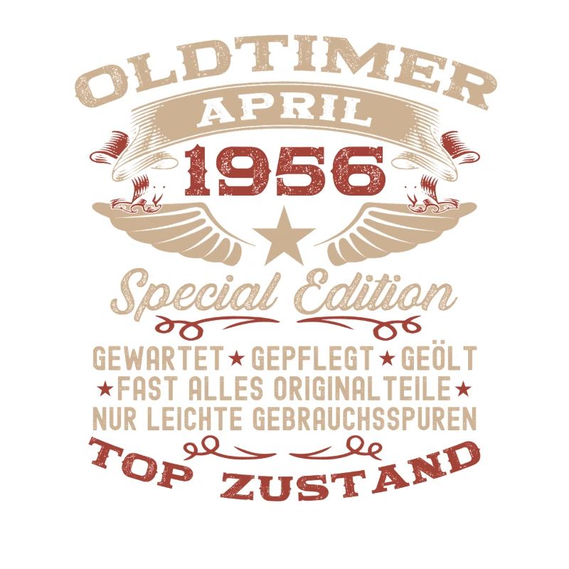 70. Geburtstag Geschenk Mann Oldtimer April 1956