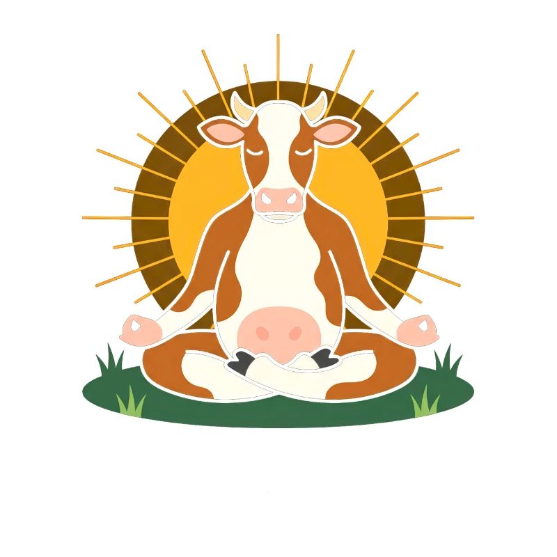 Vache de méditation du soleil