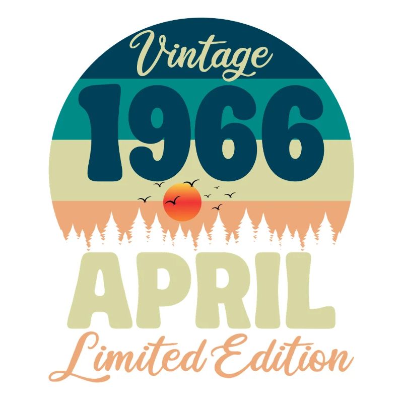 60th Birthday April 1966 Vintage Gift