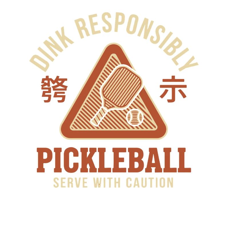 Pickleball Funny Player Dink Responsibly Caution