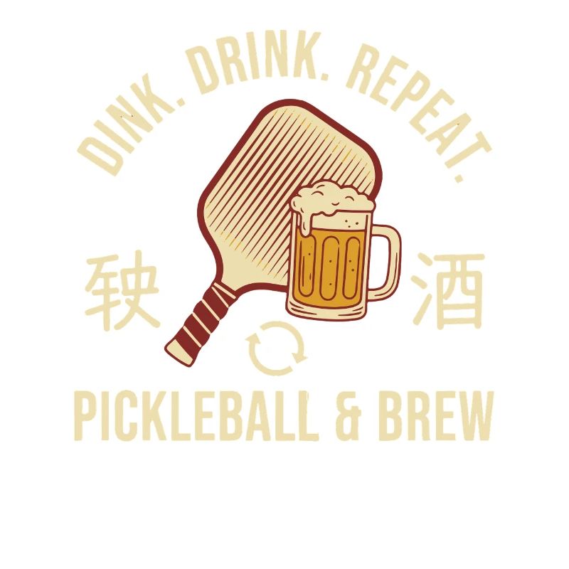 Pickleball funny player Dink Drink Repeat