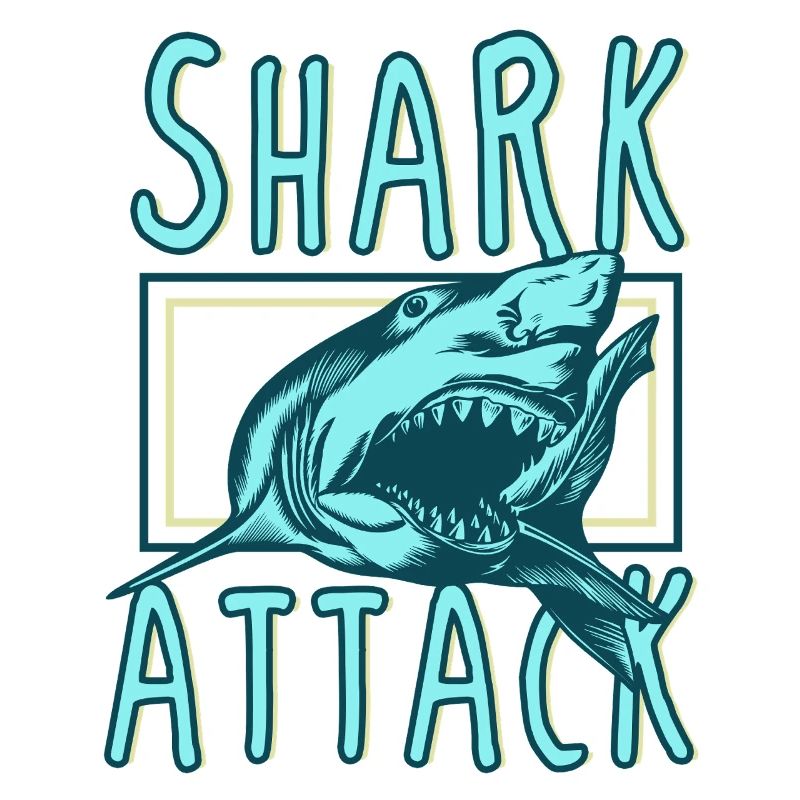 Shark Attack – Fierce Retro Ocean Predator