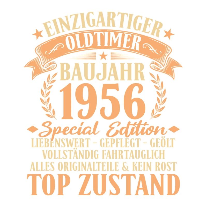 1956 Baujahr Oldtimer 70. Geburtstag Geschenkidee
