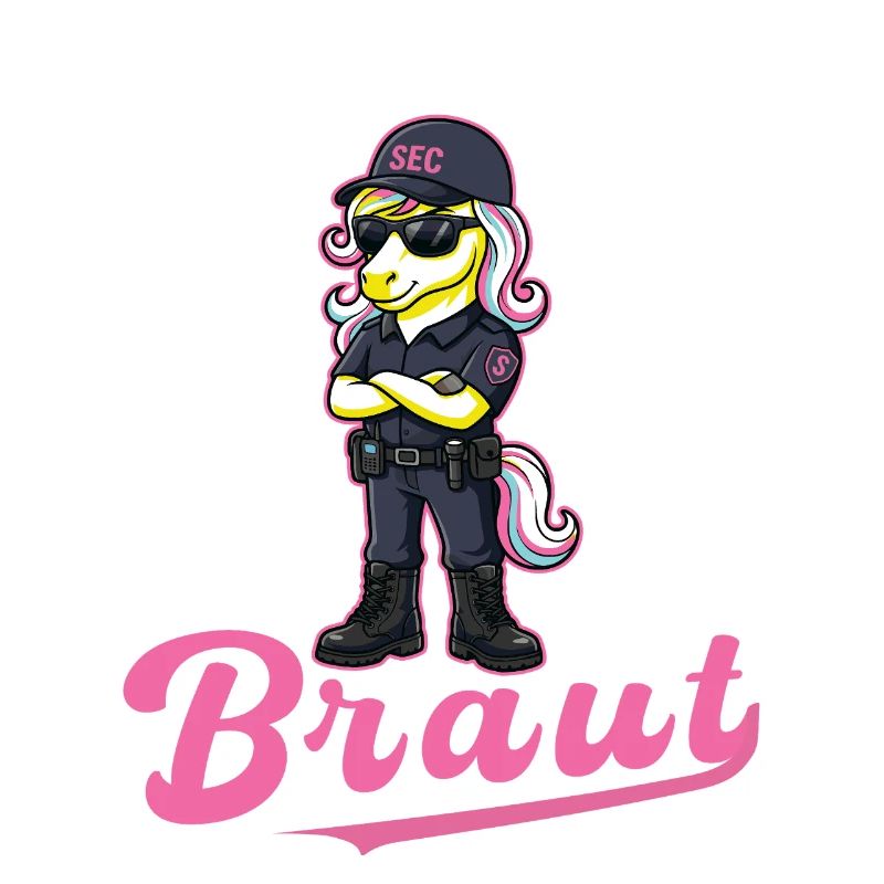 Security der Braut Einhorn JGA Junggesellenabschie