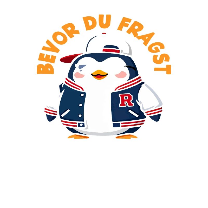 Bevor du fragst Nö Pinguin Spruch
