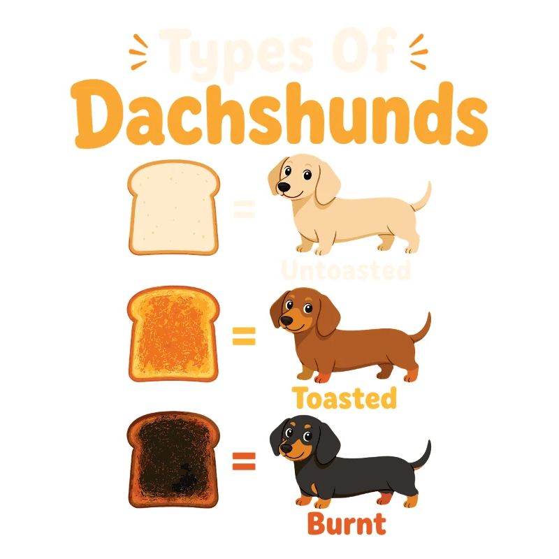 Types drôles de teckels et chiens