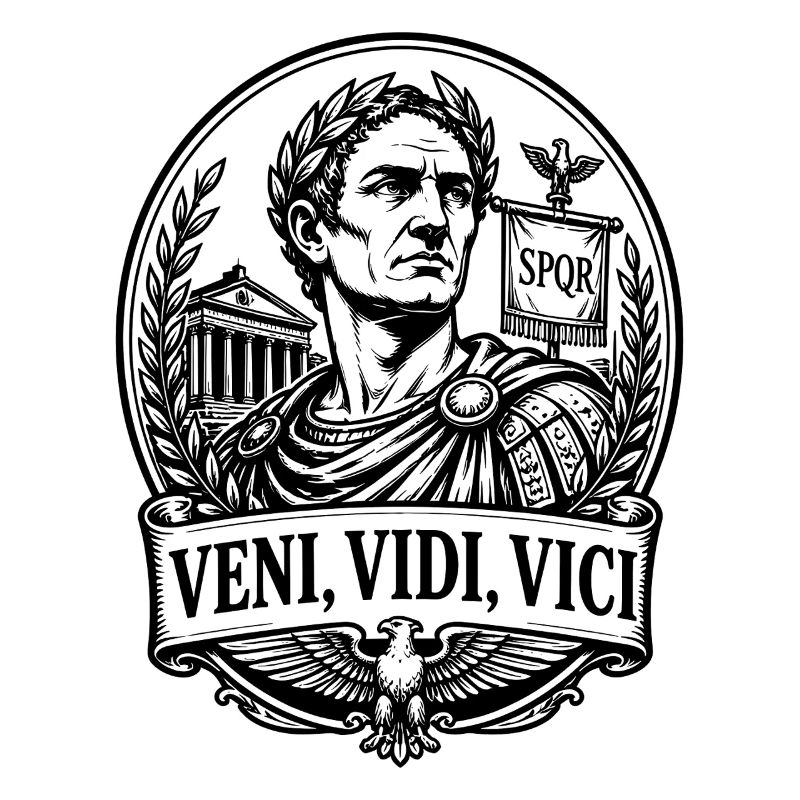 Caesar Veni Vidi Vici Rom Imperator Retro