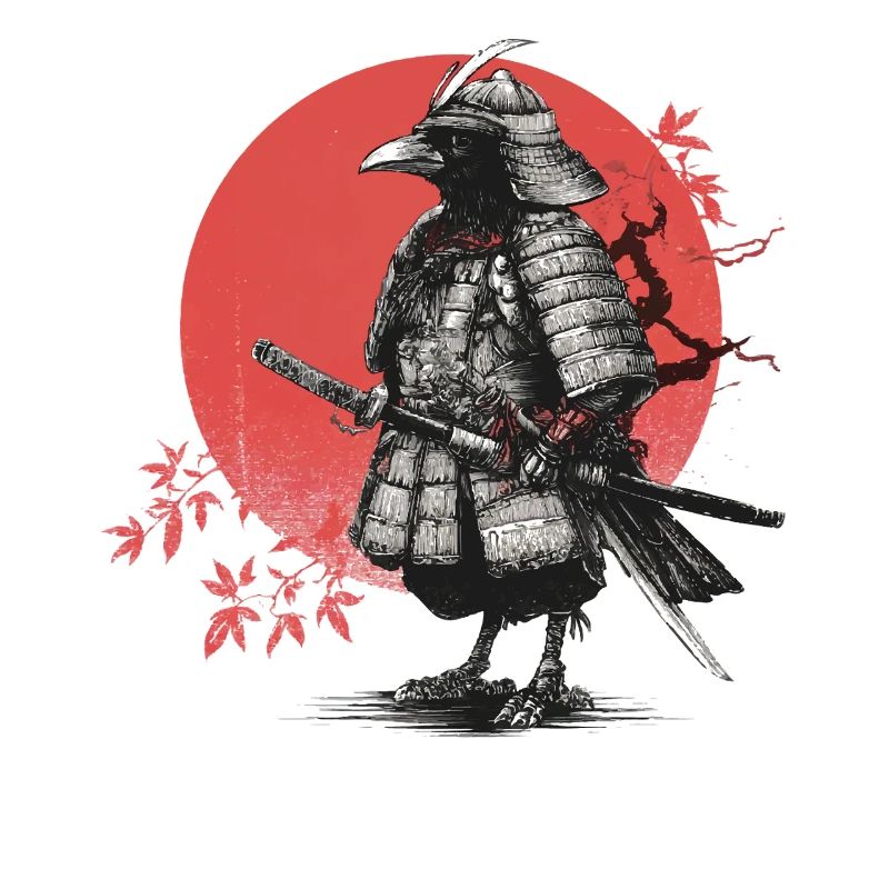 Corbeau Samouraï en armure