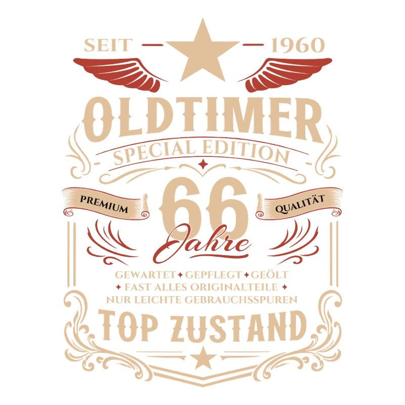 66. Geburtstag Geschenk Mann Oldtimer Vintage 1960