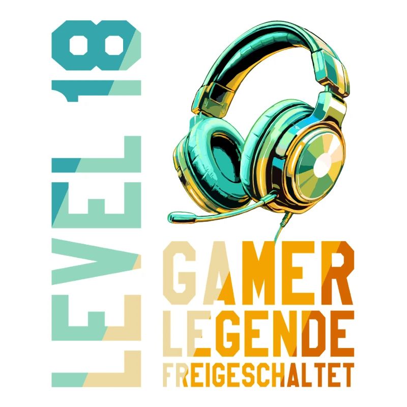 18. Geburtstag Junge Mädchen Gaming Level 18 Jahre