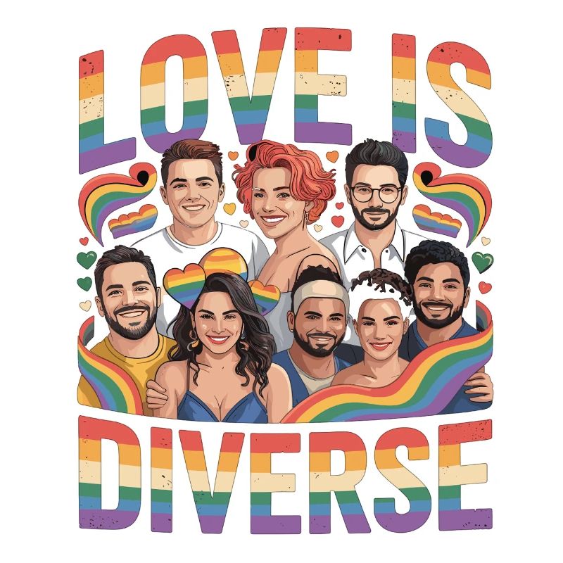 Love Is Diverse Pride Rainbow