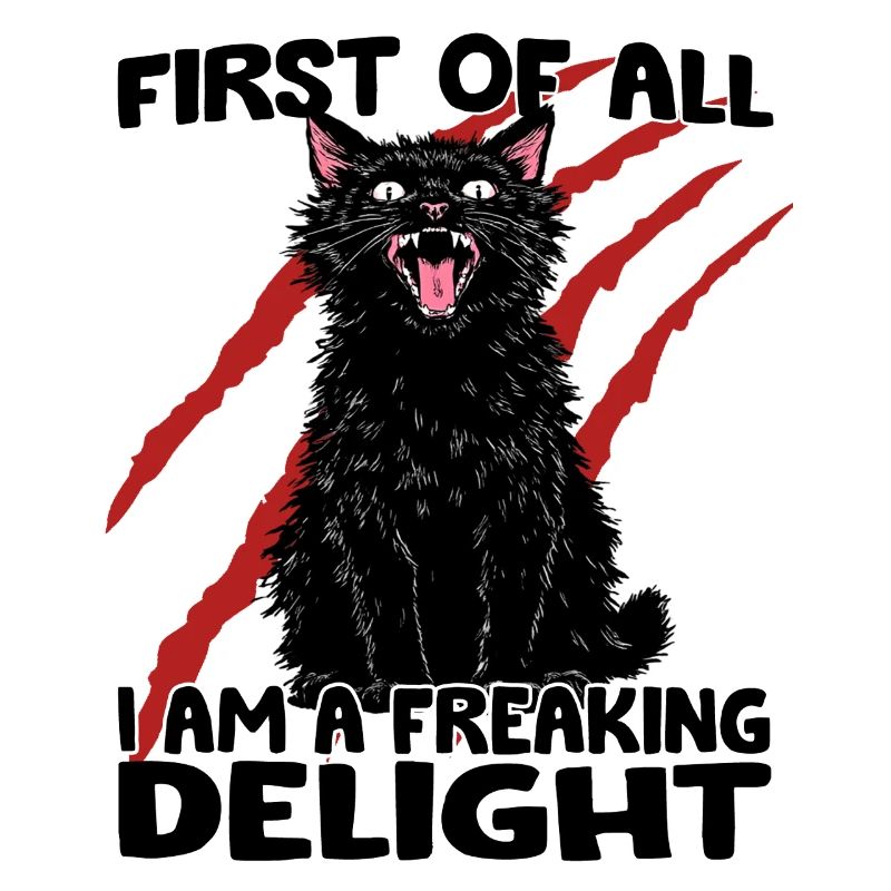 Goblin Mode Katze schwarze Katze aggressive Zoomie