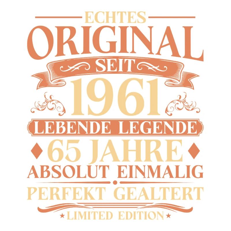 65. Geburtstag Echtes Original 1961 Vintage