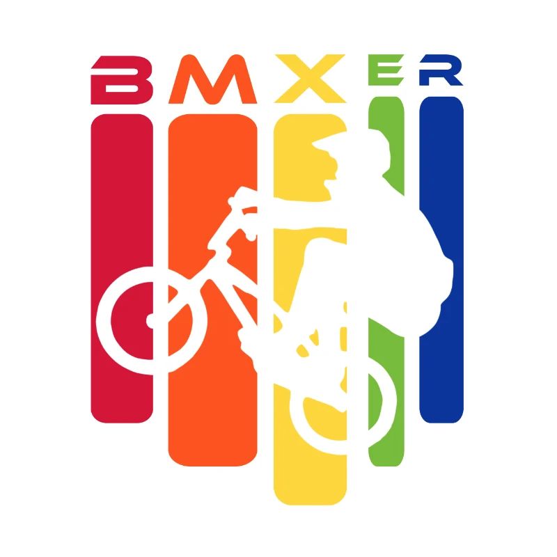 BMX Rainbow Stunt Silhouette