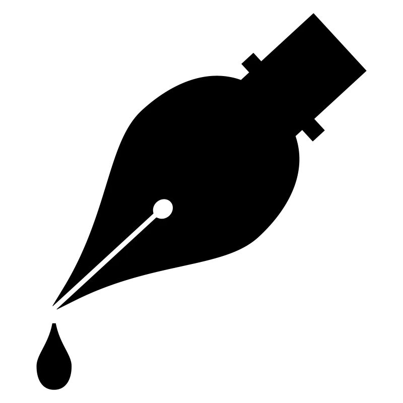 Tintenstift mit Tintentropfen