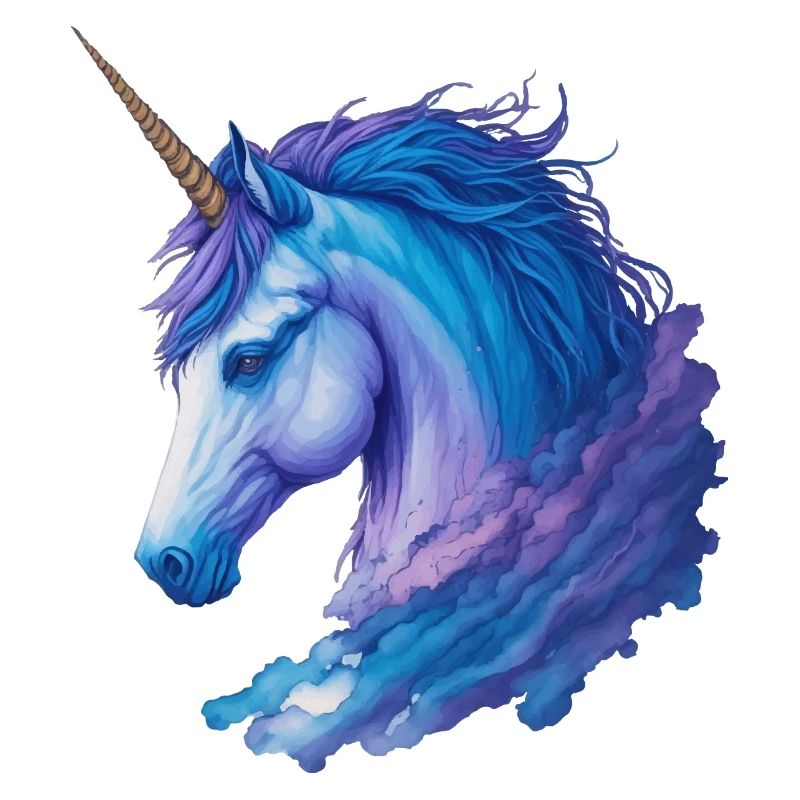 Cloud Unicorn dans les tons bleus