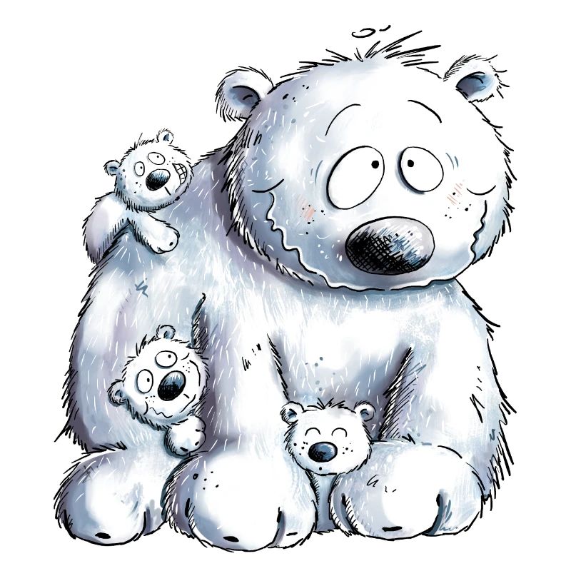 Eisbär Mit Eisbär Baby I Polarbär