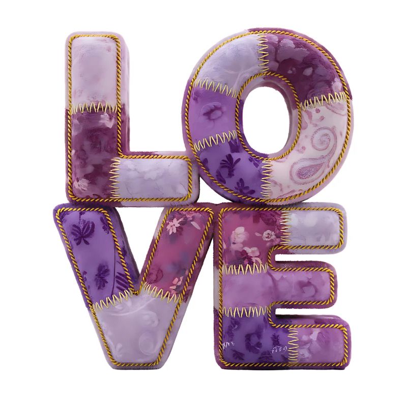 Lettrage patchwork Love Quiltlook