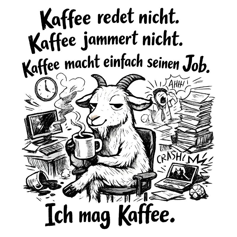 Kaffee redet nicht lustiger Kaffee Spruch