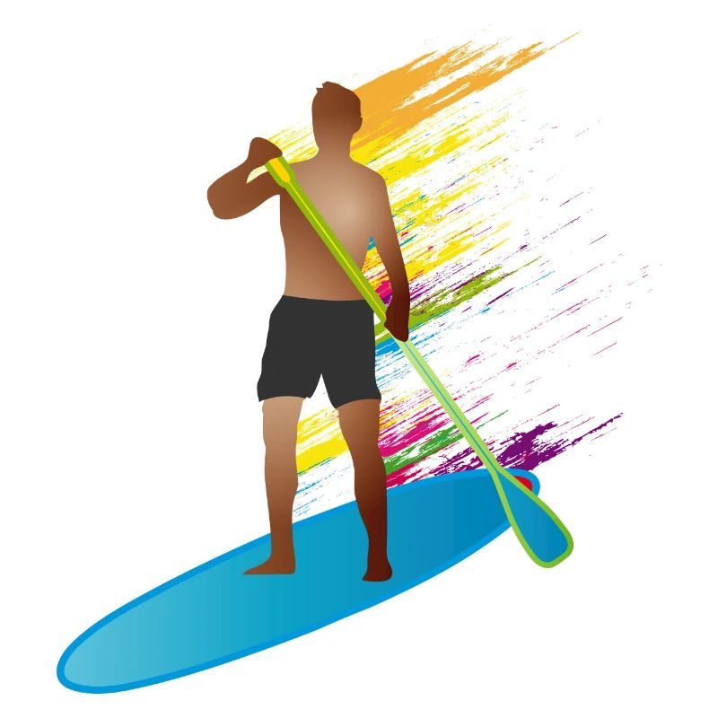 Stand up paddling - Mann mit Paddle Board