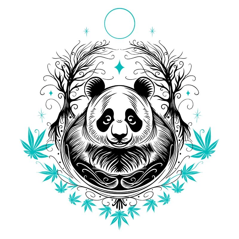 Panda Panda Bear Tatouage avec Bambou