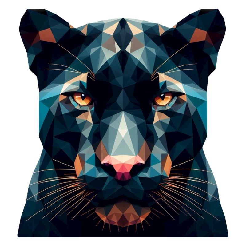 A panther in polygon style