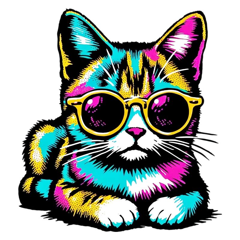 Chat avec lunettes de soleil