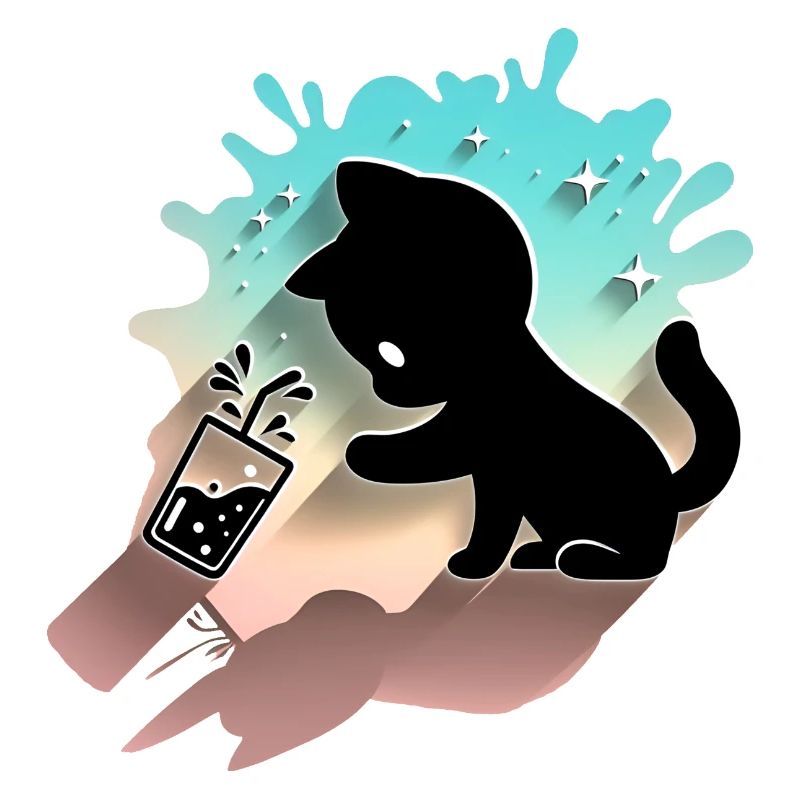 Chat Kawaii avec Bubble Tea Mignon Sweet Kitty