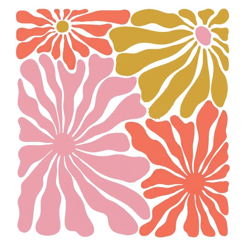 Spring Blossoms Pop Art Pattern