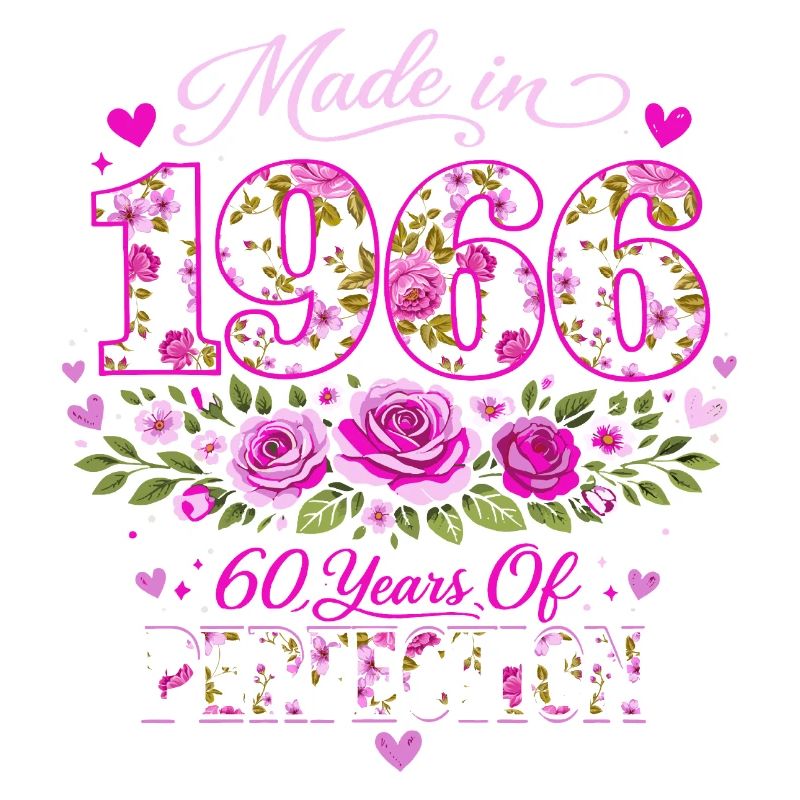 Frau's 60. Geburtstagsgeschenk – Geburtstagsblume 1966