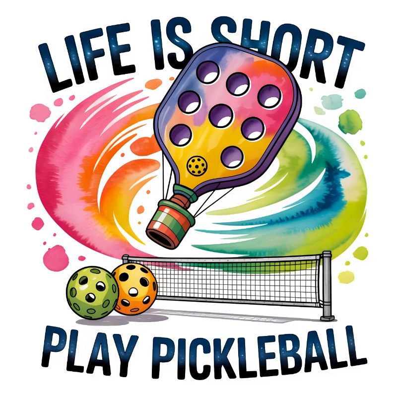 La vie est courte : feu couleur pickleball