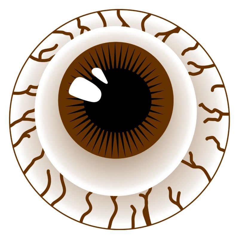 Globe oculaire brun