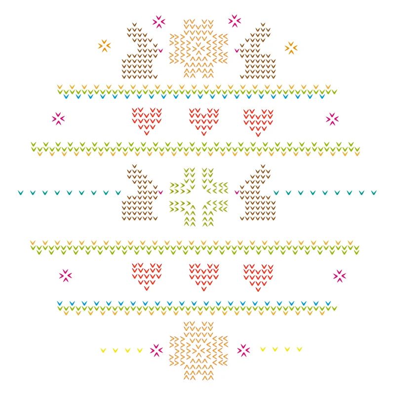 Easter motifs in knitting pattern style for Easter