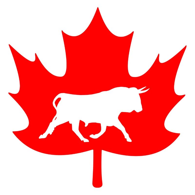 Canada maple leaf bull logo