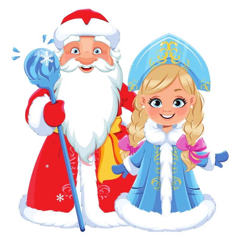 Ded Moroz Snegurotschka russischer Weihnachtsmann