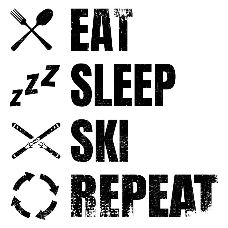 Routine des amateurs de ski