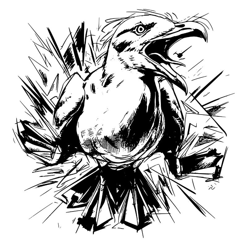 Sketched Seagull