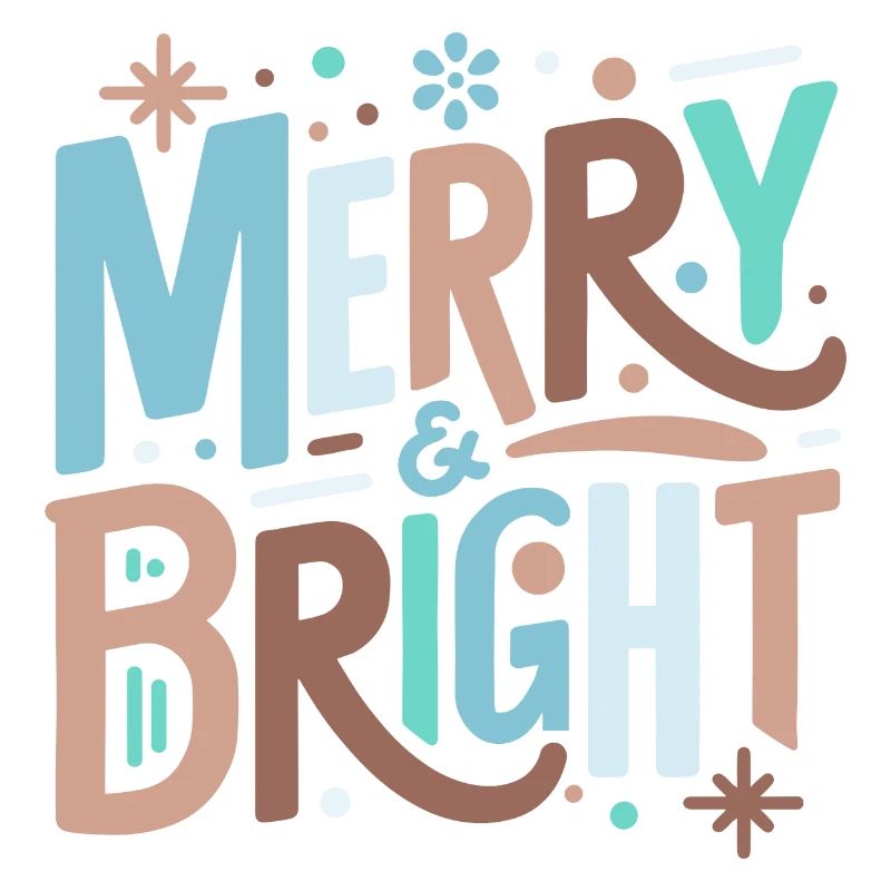 Merry & Bright Festive Typography