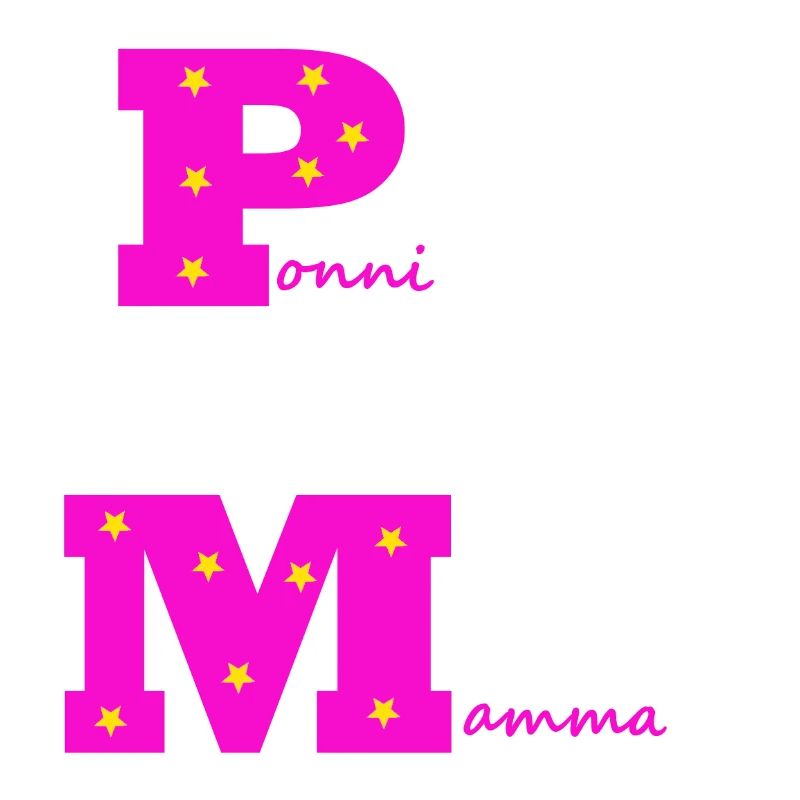 Pony-Mama rosa mit Sternen
