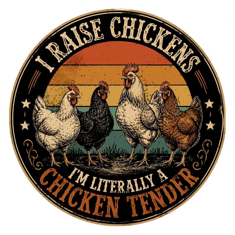 Humor Poules – Ich bin buchstäblich eine Chicken Tender Vin