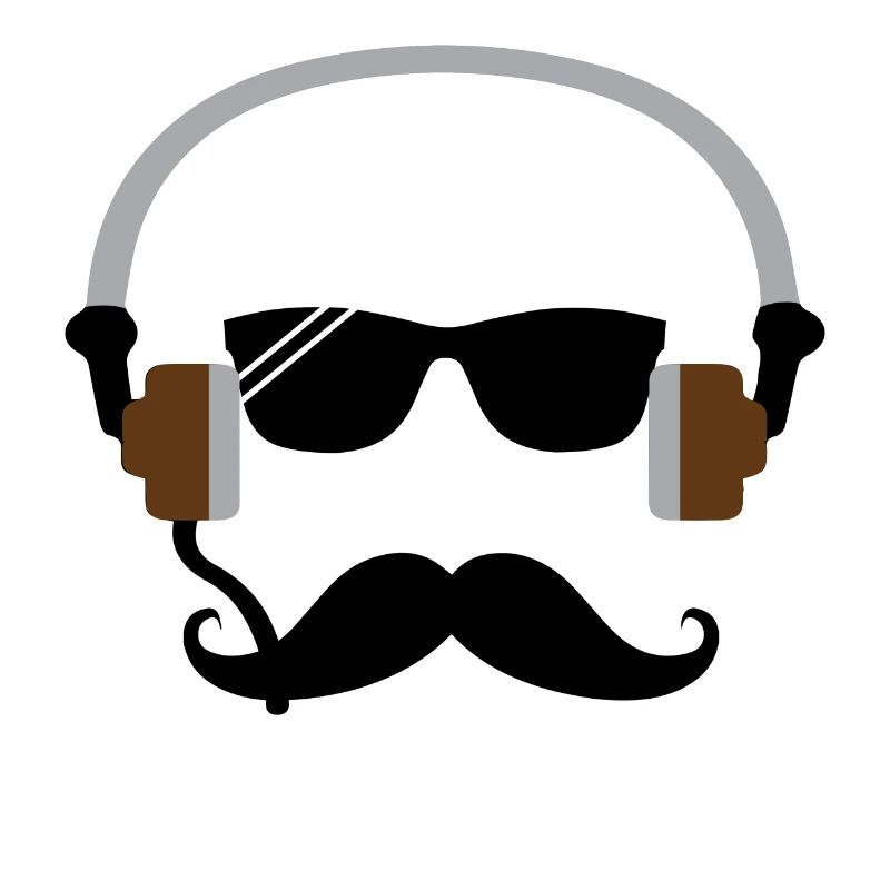 Kopfhörer Minimalist mit Bart