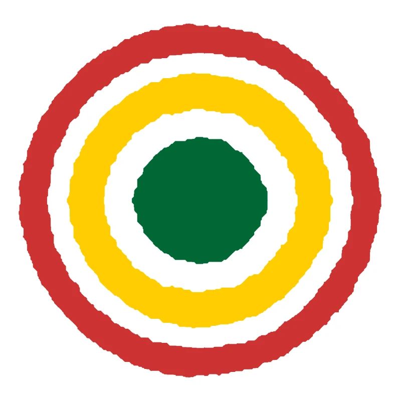 Abstract Concentric Reggae Circle Design