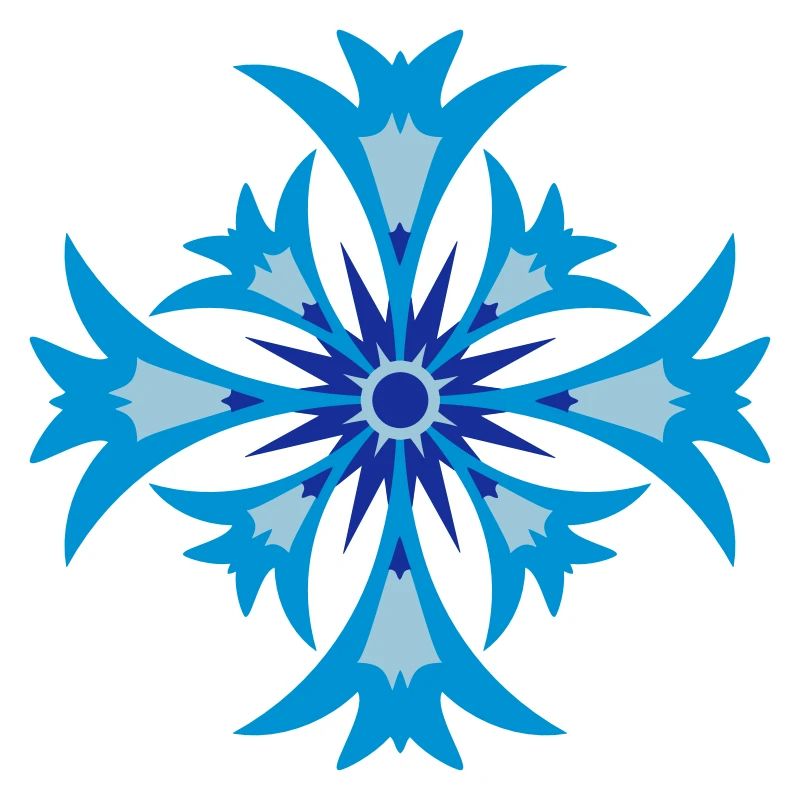 Une fleur stylisée de bleuet