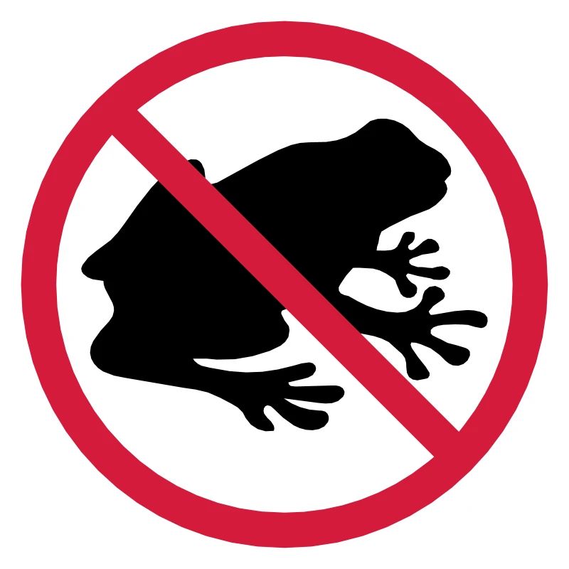 grenouille interdite panneau zone pas kroete silhouett