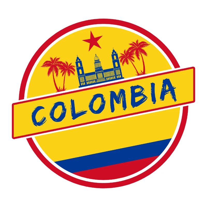 Conception de la Colombie avec drapeau national