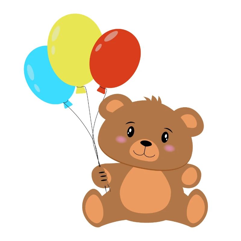 Teddybär mit Luftballons