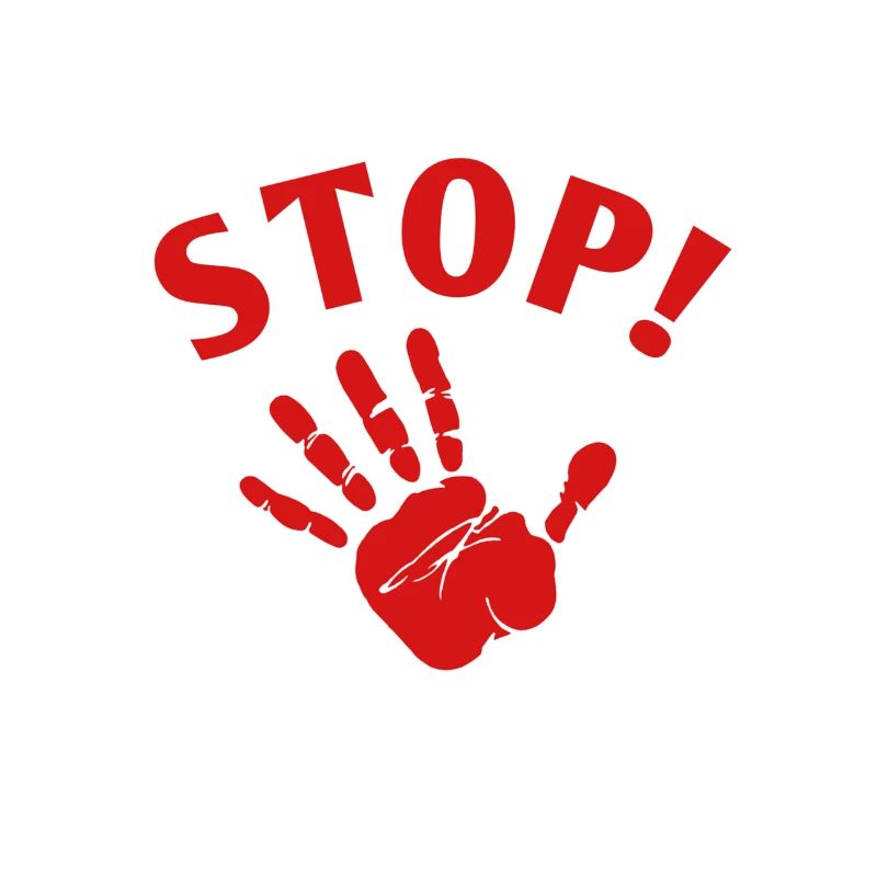 Stop! Rote Hand Grafik
